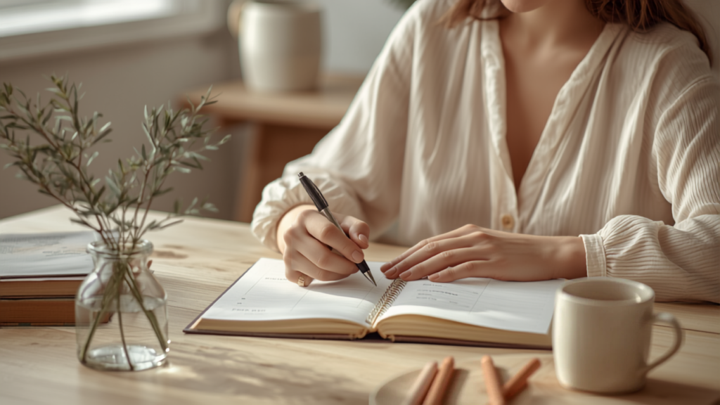 serene morning planning with relaxed vibe