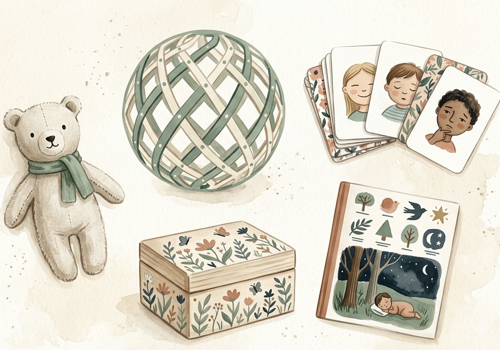 Flat-lay of a child