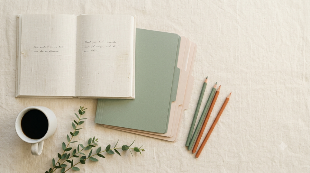 Homeschool Laws in New York: What You Need to Know (2026) Homeschool laws in New York guide, calm cream nature-journal flat-lay with notebook, organized folders, and colored pencils
