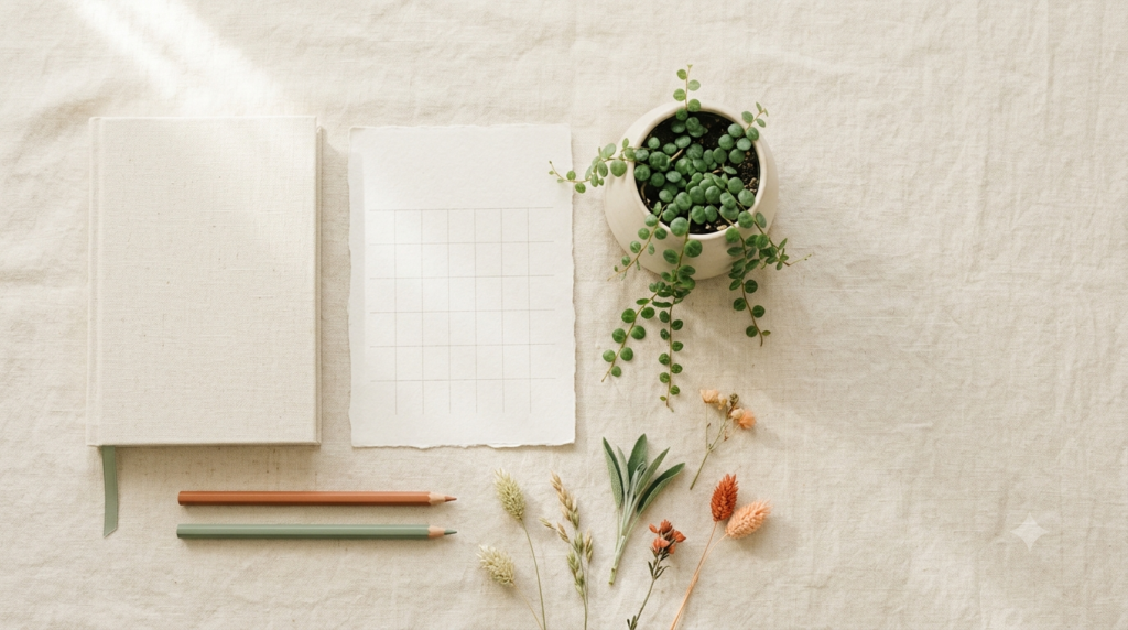 Homeschool Laws in Virginia: What You Need to Know (2026) Homeschool laws in Virginia guide, calm cream flat-lay with notebook, calendar page, colored pencils, and a plant